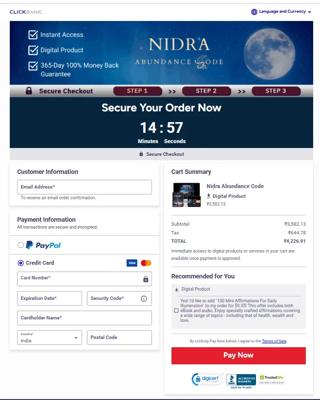 Nidra Abundance Code Offer